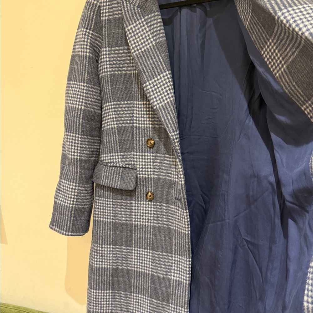 Reformation York Coat (blue plaid) - Picture 6 of 10